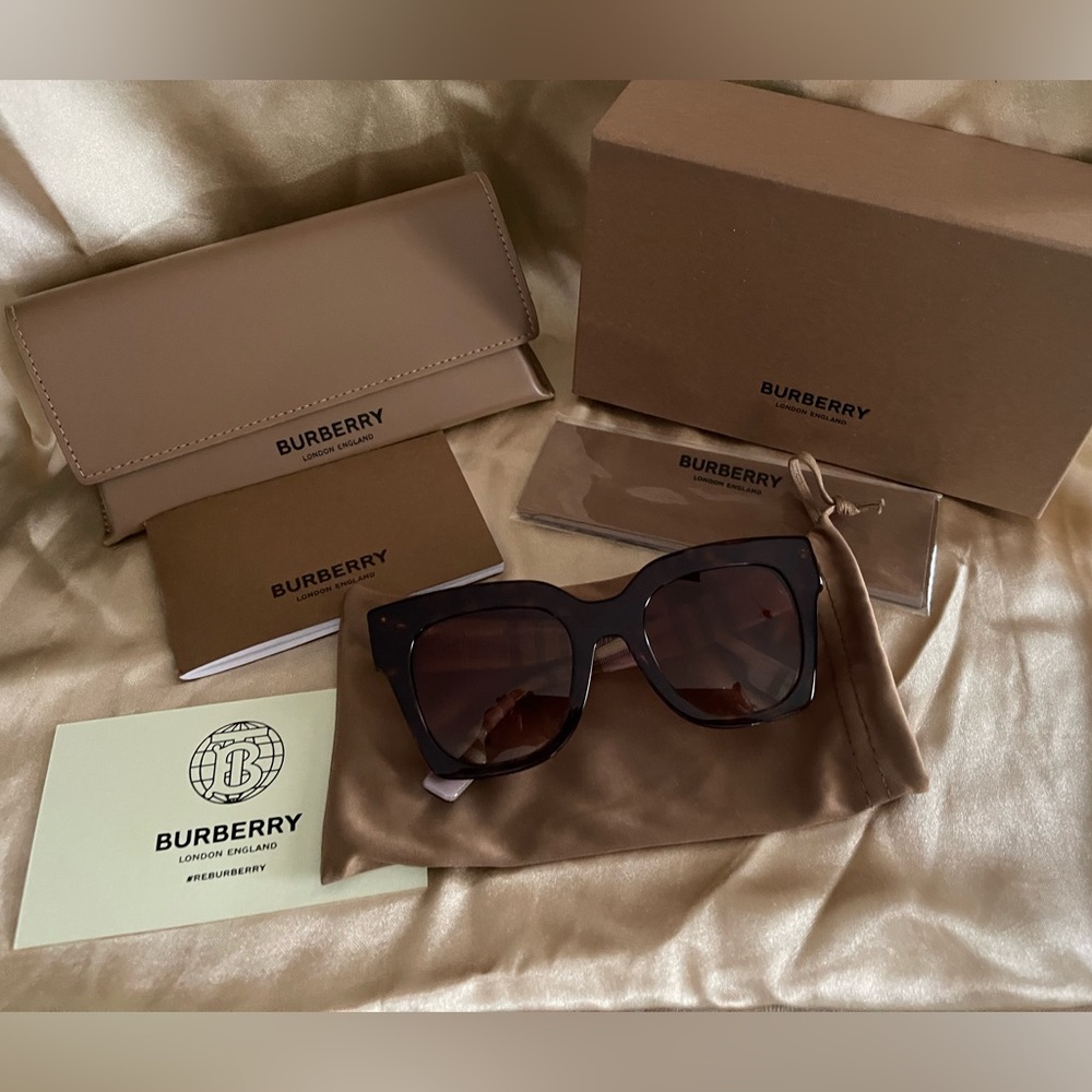 Burberry BE4364 KITTY Brown Square Frame Sunglasses